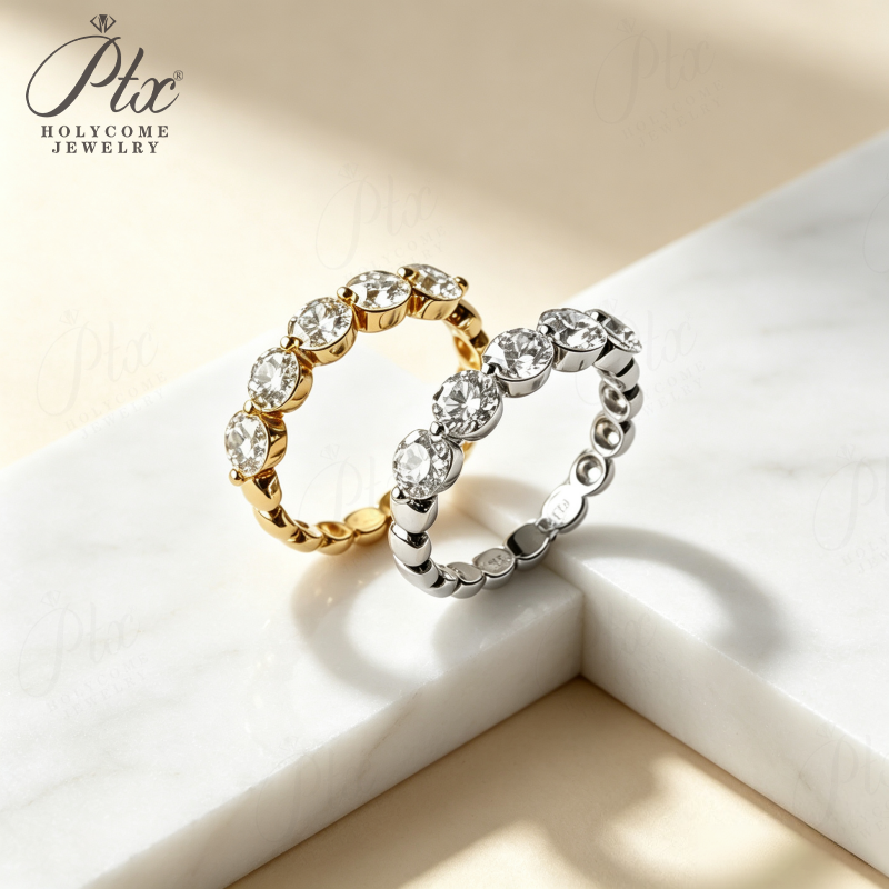 14K/18K Gold IGI Lab Diamond Wedding Band Ring