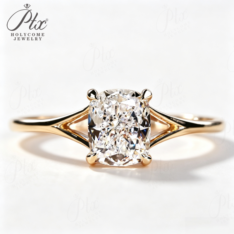 1-3ct IGI Certified Cushion Cut Lab Diamond Ring